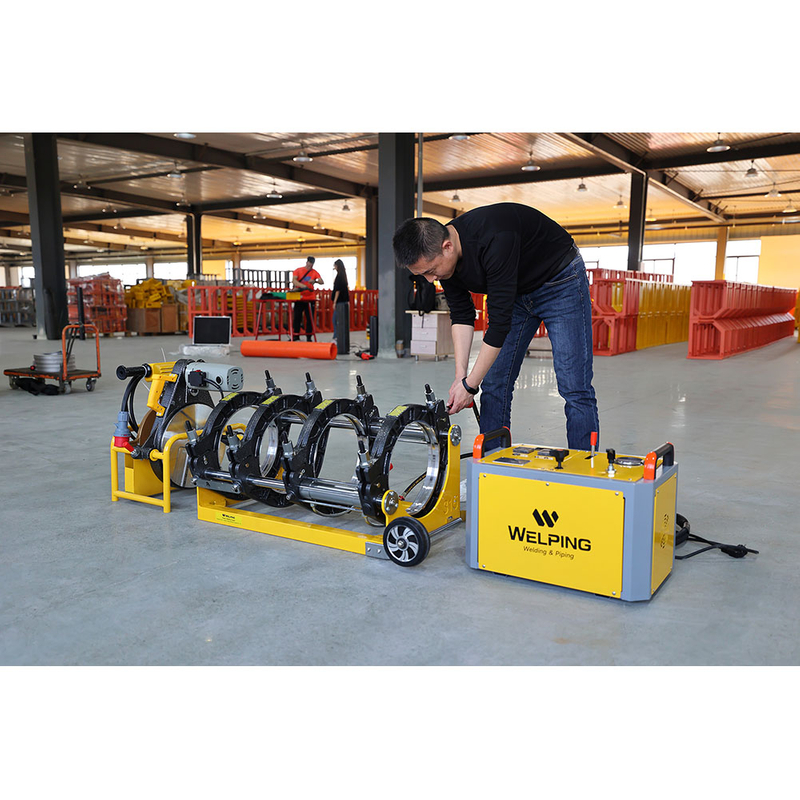 tukang las butt resistensi mesin fusi butt hidrolik HDPE 315mm